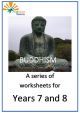 Buddhism worksheets Years 7 and 8 - EB-Bud189