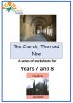 The Church, Then and Now worksheets - EB-CC133