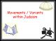 Movements within Judaism - DS160
