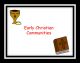 Early Christian Communities - DS3
