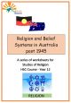 Religion and Belief Systems in Australia Post - 1945 worksheets - EB-HSC154