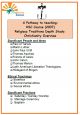 Religious Tradition Depth Study: Christianity - SRDSC