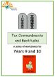 Ten Commandments and Beatitudes worksheets - EB-MJ54