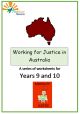 Working for Justice in Australia worksheets - EB-MJ73
